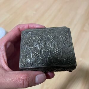 Vintage small Metal Trinket Box